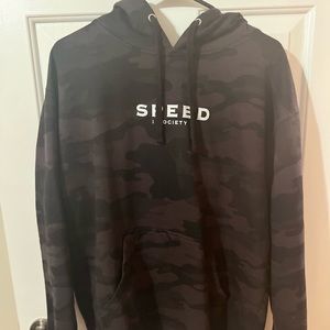 Speed Society Dark Camo Hoodie Size Large